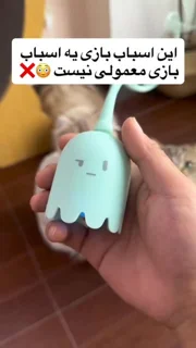 اسباب بازی چرخان ۳۶۰ درجه مقاوم با باطری شارژی و دم یدکی برای گربه‌ها